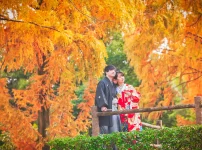 和装　紅葉　フォトウェディング　群馬