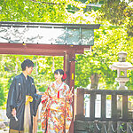 群馬県富岡市の貫前神社で、フォトウェディングのロケーション前撮り撮影をした和装写真