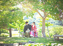 和装のフォトウェディングを群馬県の楽山園で撮影した写真