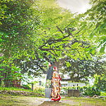 群馬県富岡市の貫前神社で、フォトウェディングのロケーション前撮り撮影をした和装写真