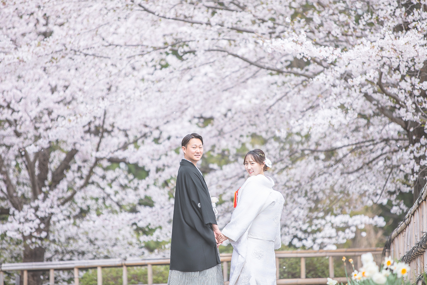 群馬で桜のフォトウェディング